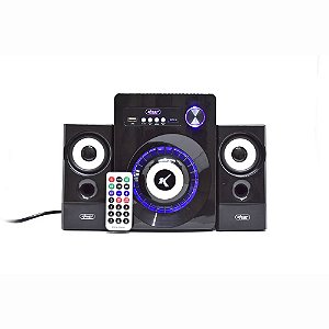 Sistema de Som Amplificado Subwoofer 2.1 Bluetooth Knup Kp-6022BH 16W De Potência