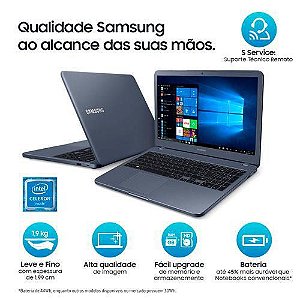 Notebook Samsung Dual Core 4GB 500GB Tela 15.6" Windows 10 Essentials E20 NP350XBE-KDABR- Semi Novo