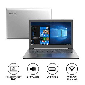 Notebook Lenovo Ideapad 330 Intel® Core i3-7020U 4GB HD 1TB 15.6" Windows 10 Home