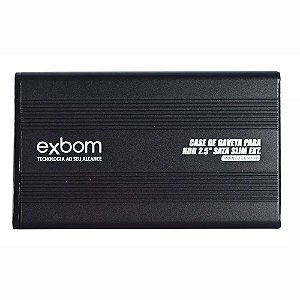 Case de Gaveta Para HD 2,5 USB 2.0 Externo Slim EXBOM CGHD10
