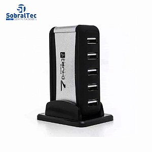Hub Usb 2.0 de 7 Portas Extensor e Carregador 480 Mbps Knup  Hb-t68