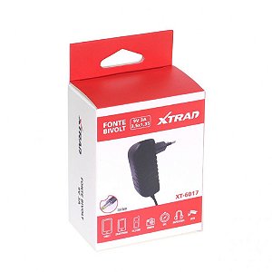 Fonte Bivolt 9V 3A Plug 3,5mm x 1,35mm Xtrad Xt-6017