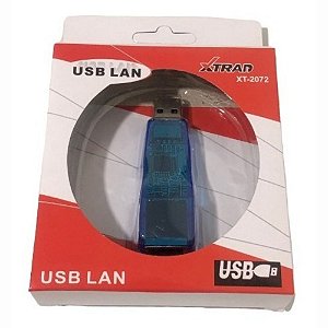 Adaptador USB 2.0 Lan Placa De Rede Externa RJ45 Xtrad XT-2072