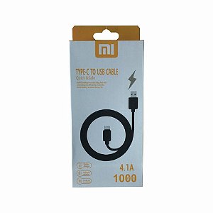 Cabo Usb Tipo V8 4.1A Para Carga e Dados 1 Metro Quick Charge Xiaomi
