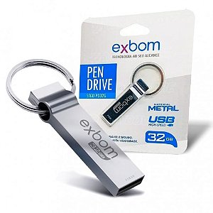 Pen Drive 32GB USB High-Speed Chaveiro Em Metal Resistente Exbom STGD-PD32G