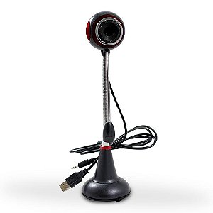 Webcam Com Microfone Haste Flexível Redonda 30Fps 15 Megapixels Zoom 3.85