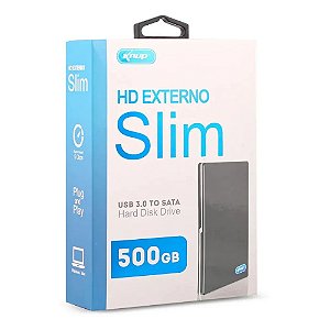 HD Externo Slim 500gb Usb 3.0 Super Speedy 5 Gbps Knup Kp-hd016