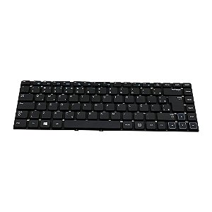 Teclado Notebook Samsung Np300E4A Preto Br Uk Style -Sem Frame - 2 Holes In Flat