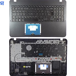 Teclado Notebook Samsung NP350XAA - Com Topcover S/ TouchPad - Preta