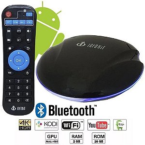 Smart Tv Box Android9  16Gb Infokit TVB-916G Ufo 4K 3D HD 2Gb Ram Bluetooth Wifi