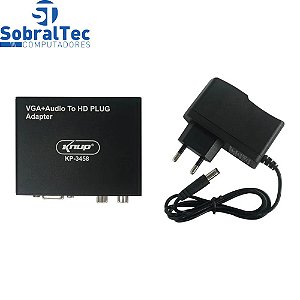 Adaptador Conversor De Sinal  VGA Para HDMI Knup KP-3458
