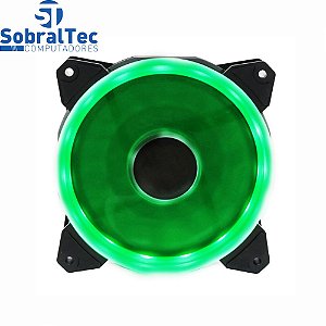Cooler Fan 12cm Com 15 Leds 12V Hidráulico 1200Rpm Verde Hoopson GT-120A-D