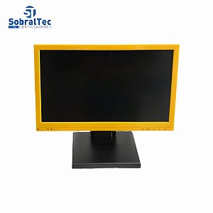 Monitor Led Vga 15,6 Pol. 3 Usb A 1 Usb B 2 Saida De Áudio Amarelo Wide CCE GM-1501 AOM Sem Embalagem