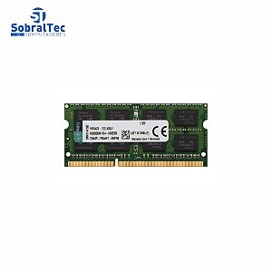 Memória Ram Notebook 8Gb Ddr3L Kingston 1333 Kvr16ls11/8 Low 1.35v
