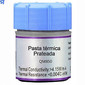 Pasta Térmica Thermal Conductivity 25 Gramas Cor Prata Raitron QNPLUM QM850