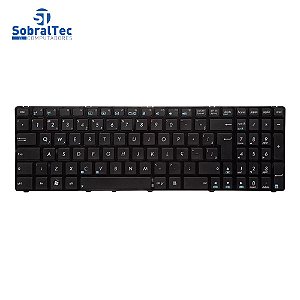 Teclado BringIT Compativel Asus K52 G60 Pn G60-UK MB348-001 - Black - Br Uk Style - Frame