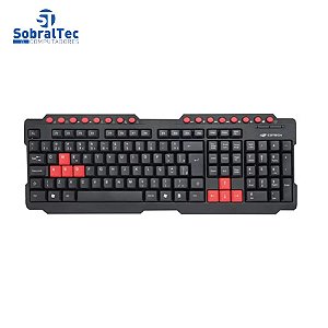 Teclado Gamer Usb Alta Durabilidade Membrana 107 Teclas ABNT2 C3Tech Kg-10bk