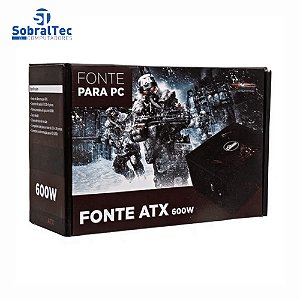 Fonte Alimentação Atx Cowboy Pc 600w Potencia Real Gamer Silenciosa Bivolt Leds Kp-535