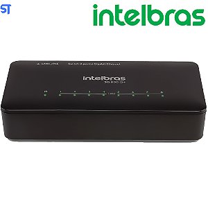 Switch Intelbras 8 Portas Gigabit Ethernet 10/100/1000 Com QoS Sg 800 Q+