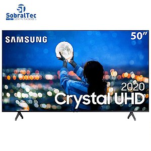 Smart TV LED 50" UHD 4K Samsung 50TU7000 Crystal UHD, HDR, Borda Infinita, Controle Remoto Único, Bluetooth, Visual Livr