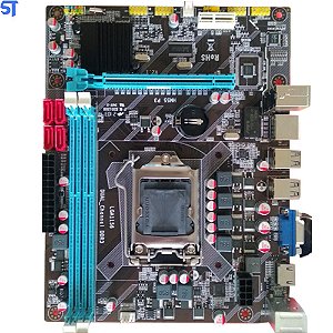 Placa Mãe H55 LGA 1156 VGA HDMI DDR3 Canais Duplos Para Intel Core I3 I5 I7 Xeon 3470