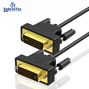 Cabo Dvi 24+1 Macho Para Dvi 24+1 Macho 2 Metros Conectores Dourados FSU Linkey SDD01020