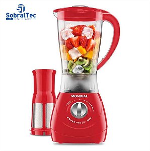 Liquidificador Mondial Turbo Power L-77 220V Vermelho Com Filtro