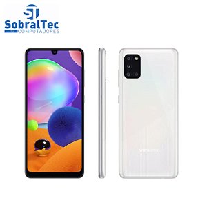 Smartphone Samsung Galaxy A31 128GB Branco 4G - Octa-Core 4GB RAM Tela 6,4” Câm.Quádrupla + Selfie