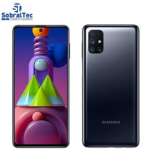 Smartphone Samsung Galaxy M51 Preto 128GB Android 10.0 Câmera Quádrupla 64MP+12MP+5MP+5MP Tela 6.7”