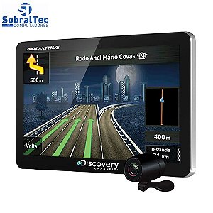 GPS Automotivo Aquarius Guia Quatro Rodas Slim Tela 4.3” Touch Screen