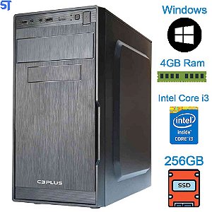 Computador Core i3 3220, Com HD SSD 256GB, Memória Ram 4GB, Gab C3Plus