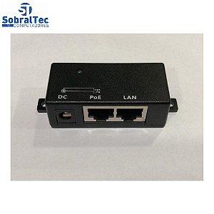 POE INJECTOR 1 PORTA ZQ 100MBPS POE DC