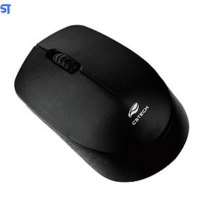 Mouse Sem Fio C3Tech M-W17BK Wireless 1000 DPI - Preto