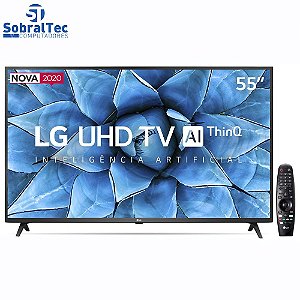 Smart TV LED 55" UHD 4K LG 55UN7310PSC Wi-Fi, Bluetooth, HDR, Inteligência Artificial ThinQ AI, Google Assistente