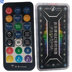 Controlador De Cooler rgb 12cm Com Controle Remoto 12v refrigeração Chassi Silencioso Hub Para Conexão/Sincronização