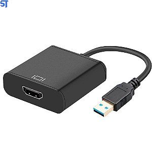Cabo Conversor Adaptador De Áudio e Vídeo USB 3.0 Para HDMI De Alta Velocidade 5 Gbps