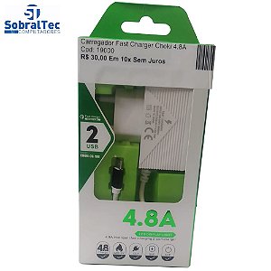 Carregador Fast Charger Choki 4.8A - CG-180