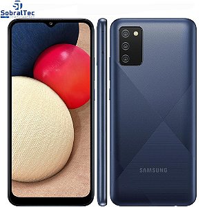Smartphone Samsung Galaxy A02s 32GB Azul 4G - Octa-Core 3GB RAM 6,5” Câm. Tripla + Selfie 5MP
