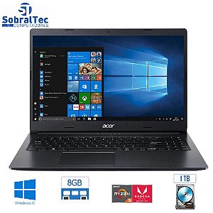 Notebook Acer Aspire 3 A315-23G-R24V AMD Ryzen 5 - 8GB 1TB 15,6” LED Placa de Vídeo 2GB Windows 10