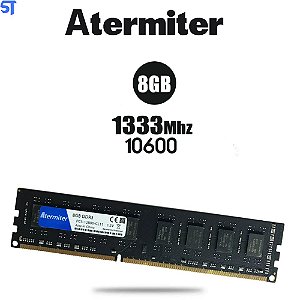Memoria Ram Desktop DDR3  8GB 1333MHz Atermiter Preta