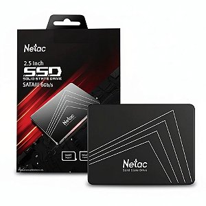 SSD Netac 512GB SATA III 2,5", Leitura 560MB/s Gravação 510MB/s, N530S, TLC