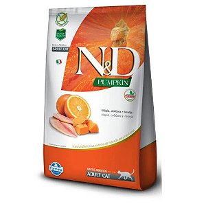 Ração N&D Pumpkin Gatos Adultos Tilápia Abóbora Laranja 400g