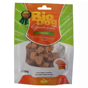 Snack Natural Biodog Gourmet Love Bits Sabor Fango 100g