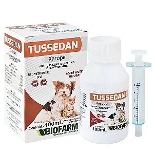 Tussedan Xarope Antitussígeno  Cães e gatos 100ml - Biofarm