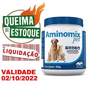 Suplemento Vitamínico Aminomix Pet Pó 500g -LIQUIDAÇÃO