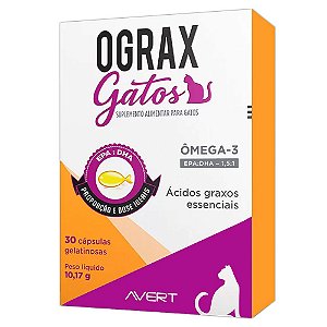 Suplemento Ograx Gatos 30 CápsulaS 10,17g - Avert
