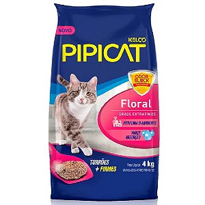 Granulado Higiênico Pipicat Perfumado Floral Odor Block Para Gatos