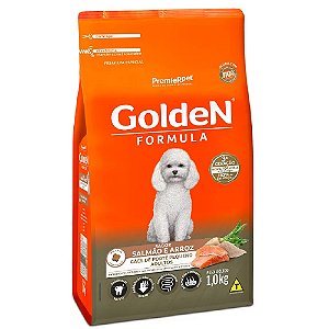 Ração Golden Fórmula Cães Adultos Porte Pequeno Sabor Salmão e Arroz - PremierPet