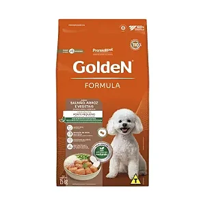 Ração Golden Fórmula Cães Adultos Porte Pequeno Sabor Salmão e Arroz - PremierPet