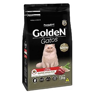 Ração Golden Gatos Adultos Sabor Carne - PremierPet